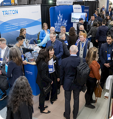 Sponsorship and Exhibitor Opportunities event floor with attendees